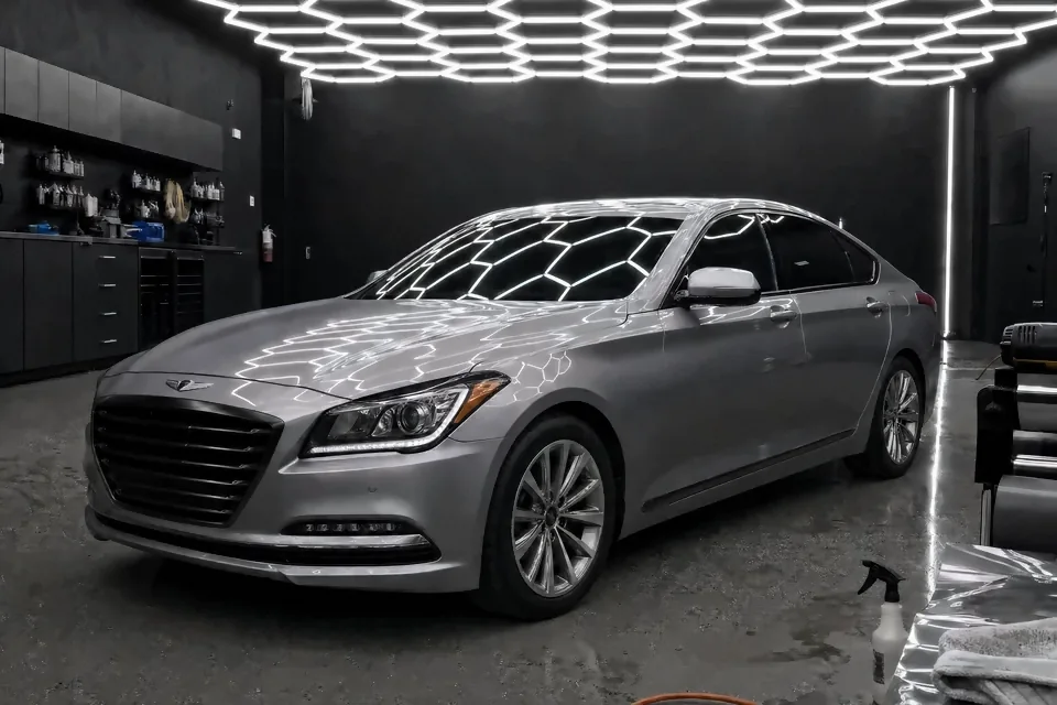 Genesis G80, Chrome delete · gloss black