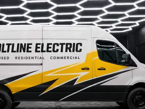 Mercedes-Benz Sprinter, Commercial livery · VOLTLINE ELECTRIC (fictional brand) (studio illustration), photo 3