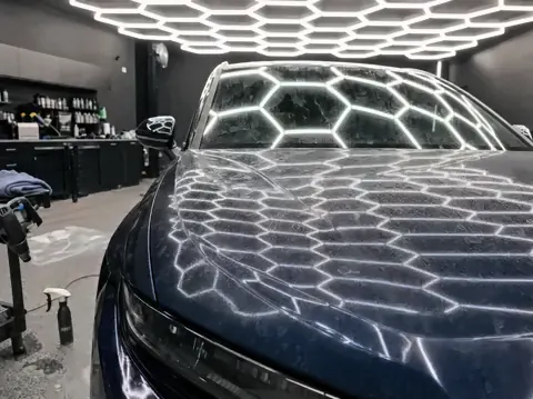 Navy sedan, Paint correction + ceramic coating (studio illustration), photo 2