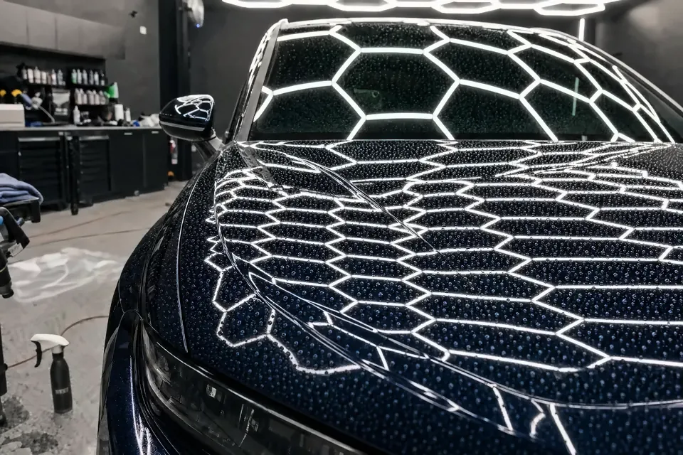 Navy sedan, Paint correction + ceramic coating