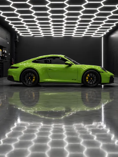 Porsche 911 GTS, Full wrap · Inozetek Super Gloss Signal Green (studio illustration), photo 3