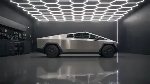 Tesla Cybertruck, Commercial livery · IRONPACK (fictional brand) (studio illustration), photo 2