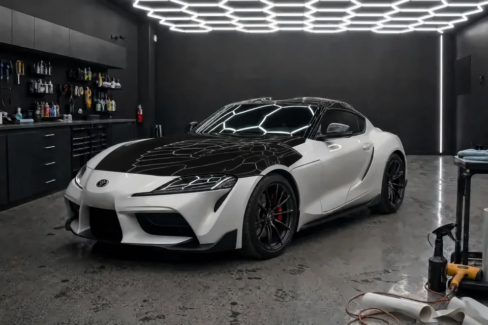 Toyota GR Supra, Gloss black roof + hood