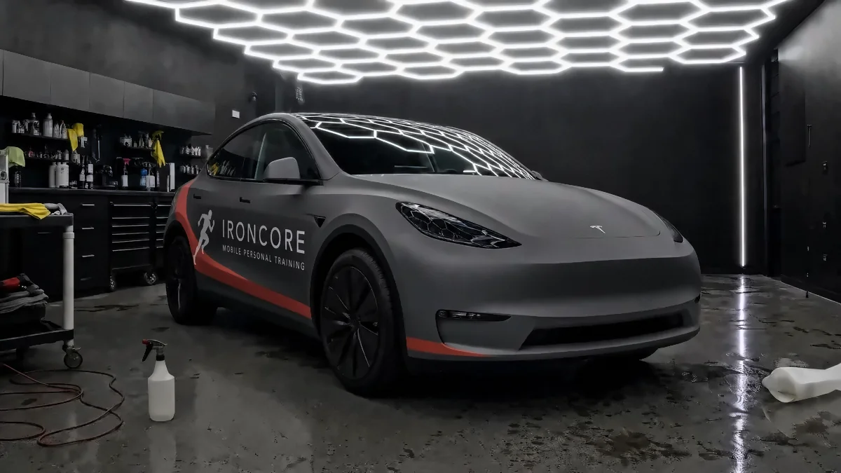 Mobile personal trainer · compact crossover wrapped for IRONCORE (design concept)