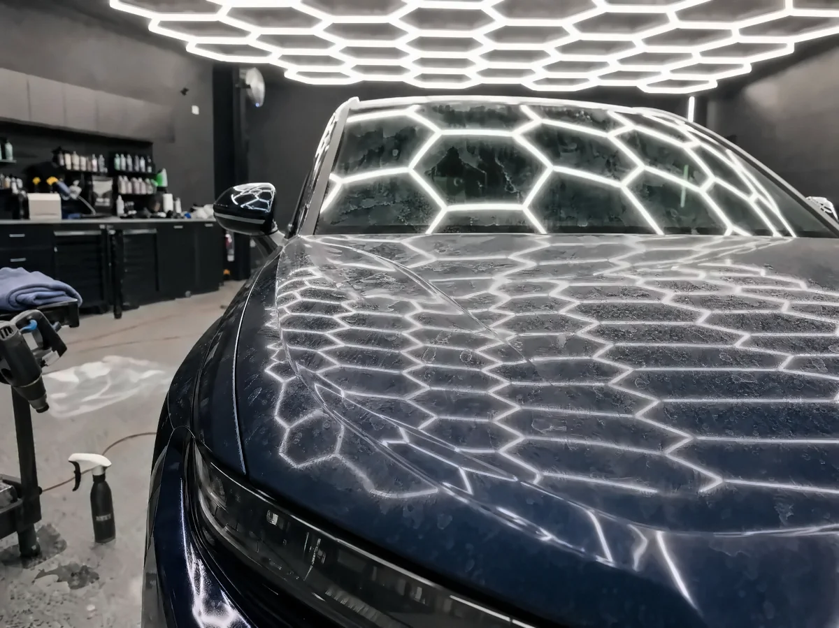 Ceramic coating, before (studio illustration)