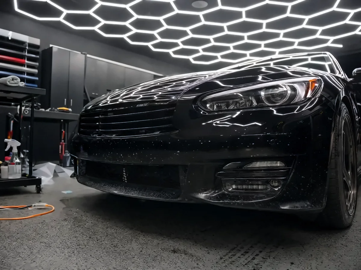 Paint protection film, before (studio illustration)
