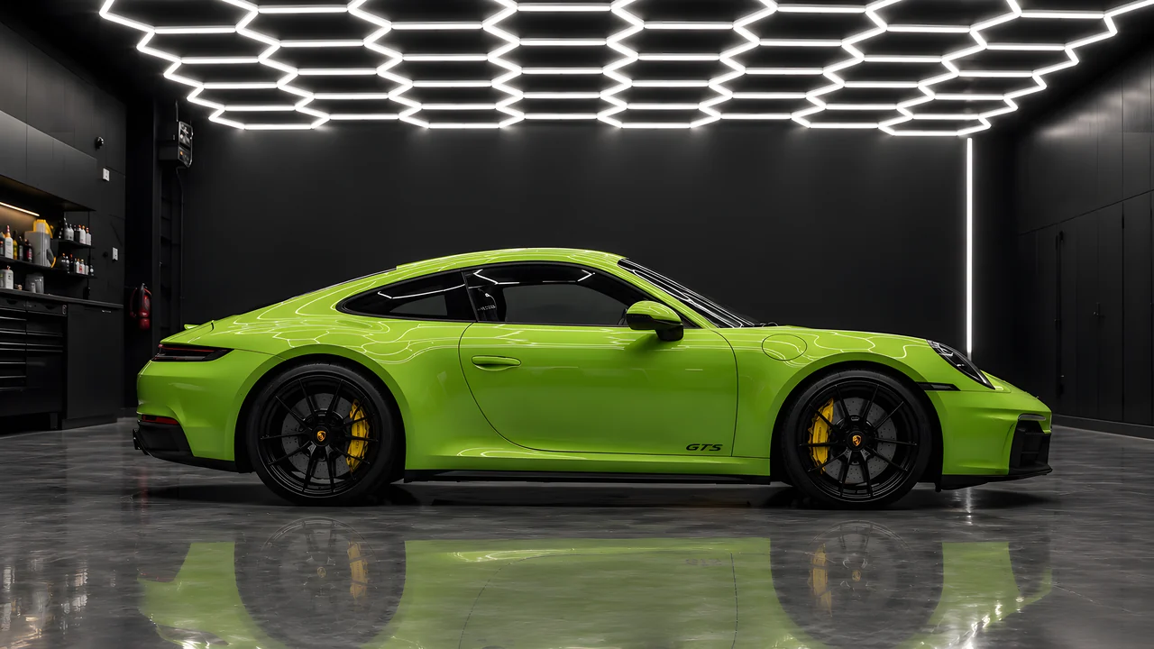 Porsche 911 GTS wrapped (studio illustration)