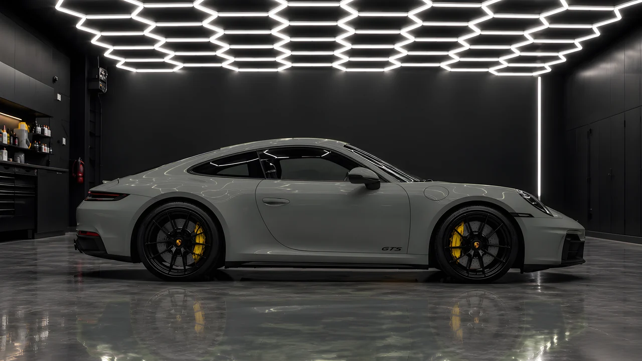 Porsche 911 GTS in factory paint (studio illustration)